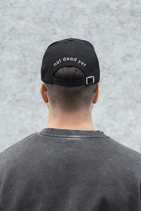 Men's Trucker Baseball Cap With NotDead Print Black - #8049779