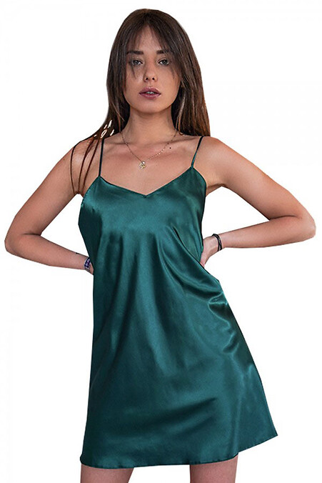 Ночная рубашка женская. Ночное, домашнее. Цвет: зеленый. #4026782