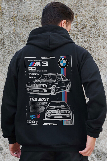 Herren-Kapuzenpullover mit isoliertem Reißverschluss und Fleece-Reißverschluss mit BMW Kane-Aufdruck in Schwarz. Sweatshirts, Sweatshirts. Farbe: das schwarze. #8055786