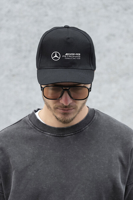 Men's Trucker Baseball Cap With AMG Print Black - #8049787