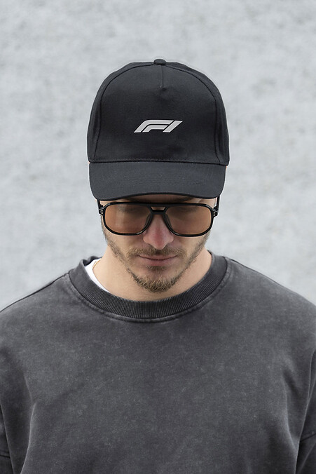Men's Cap Baseball Trucker Cap With Print F1White Black - #8049789