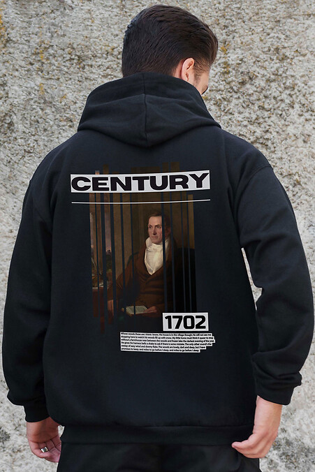 Herren Hoodie mit isoliertem Reißverschluss und Fleece-Reißverschluss mit Century Kane-Aufdruck, schwarz. Sweatshirts, Sweatshirts. Farbe: das schwarze. #8055792