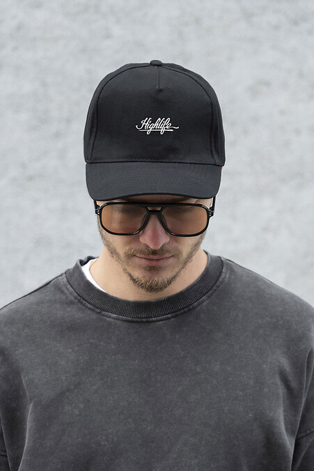 Men's Trucker Baseball Cap With Print Highlife Black - #8049793