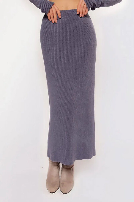 Knitted women's midi skirt - #4038795