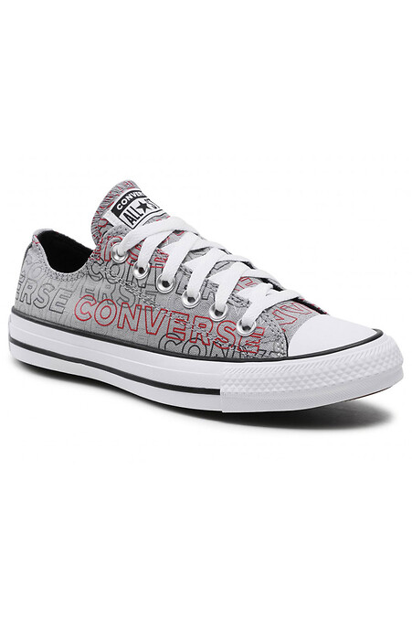 Мужские кеды Converse Chuck Tailor All Star Wordmark Print low 170109C. Кеды. Цвет: серый. #4101806