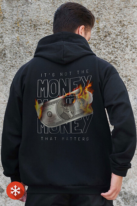 Herren Kapuzenpullover mit isoliertem Reißverschluss auf Fleece-Reißverschluss mit Fire Kane Aufdruck Schwarz - #8055816