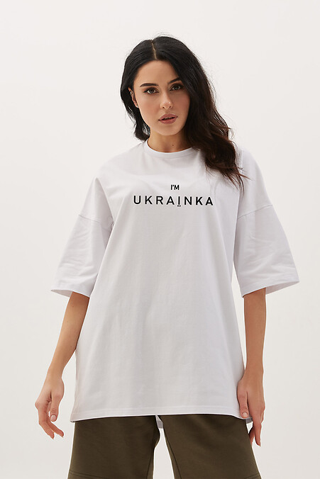 Oversized T-shirt Im_ukrainka. T-shirts. Color: white. #9000828