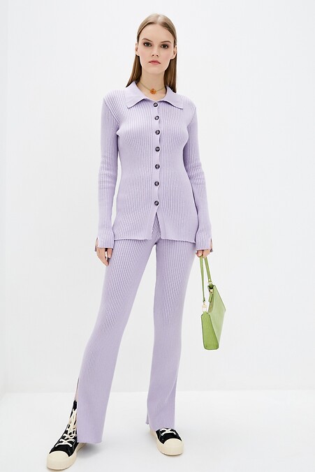 Strickanzug für Damen. Anzüge. Farbe: violett. #4037829
