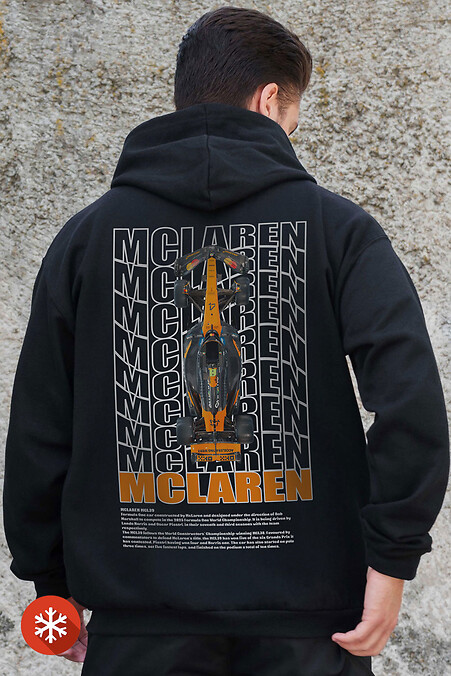 Herren Kapuzenpulli mit isoliertem Reißverschluss und Fleece-Reißverschluss mit Aufdruck Mclaren Kane Schwarz - #8055834