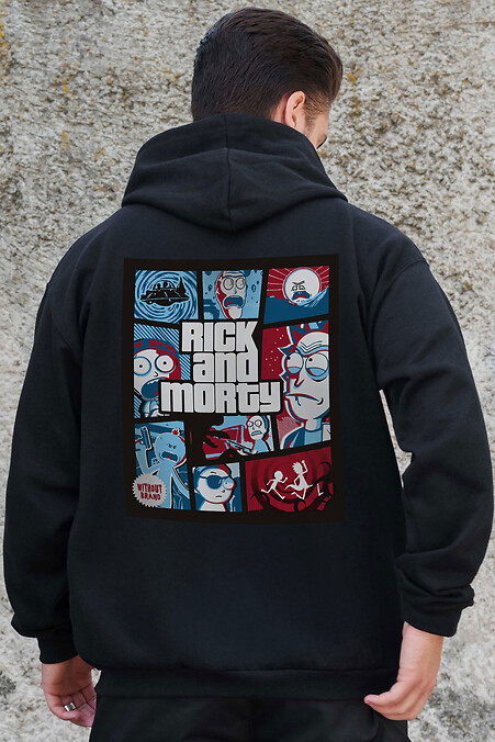 Männer isoliert Zip Hoodie mit Fleece-Reißverschluss gedruckt Rick und Morty Kane schwarz. Sweatshirts, Sweatshirts. Farbe: das schwarze. #8055852