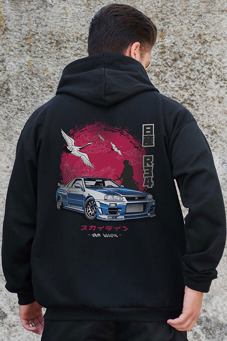 Herren Isolierter Kapuzenpullover mit Reißverschluss aus Fleece mit Skyline Aufdruck Kane Schwarz. Sweatshirts, Sweatshirts. Farbe: das schwarze. #8055858