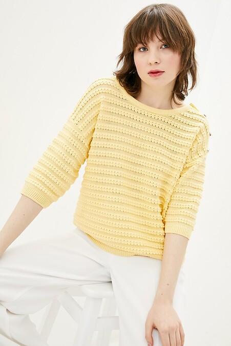 Джемпер женский. Кофты и свитера. Цвет: желтый. #4037865