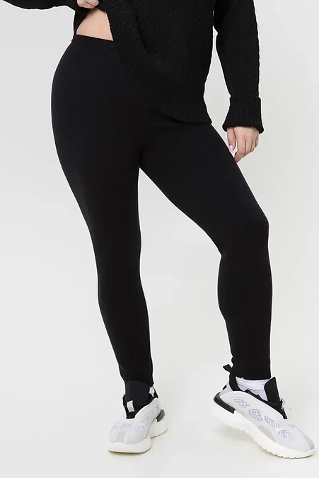 Schwarze Strickleggings für Damen - #4038871
