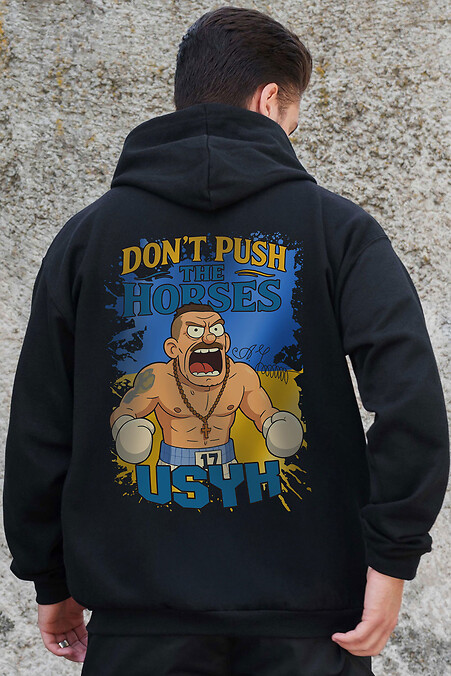 Herren Kapuzenpullover mit isoliertem Reißverschluss und Fleece-Reißverschluss mit Aufdruck Usyk Kane Schwarz. Sweatshirts, Sweatshirts. Farbe: das schwarze. #8055874