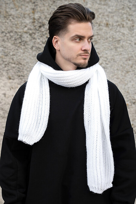 Чоловічий Теплий В'язаний Шарф Carry White - #8055912