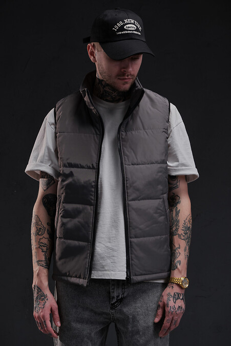 Жилетка Dark Gray. Верхняя одежда. Цвет: серый. #8048919
