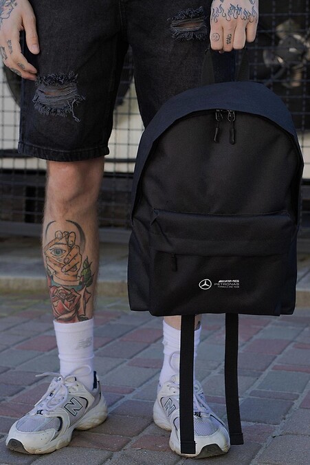 Men's Casual School Backpack Without Compact With Print AMG Black - #8049932