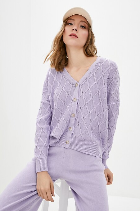 Weibliche Strickjacke. Jacken und Pullover. Farbe: violett. #4037936