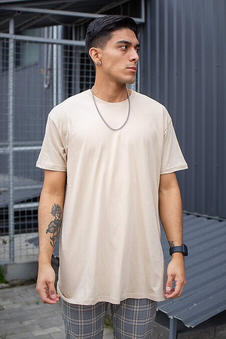 Oversized T-shirt. T-shirts. Color: beige. #8042938