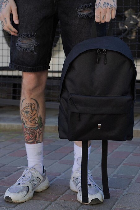 Men's Casual School Backpack Without Compact With Print Coffee Black - #8049940
