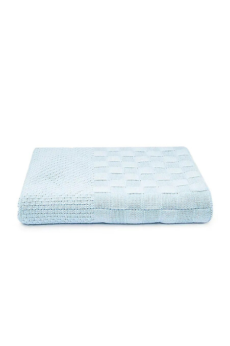 В'язаний плед блакитного кольору - #4038946