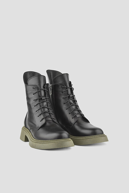 Demi-season women's leather boots. Boots. Color: black. #4205946