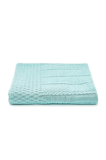 В'язаний двосторонній плед, ментол - #4038952