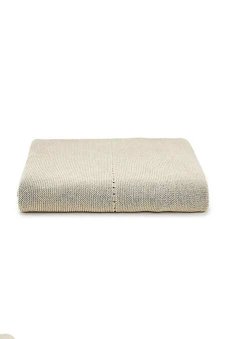 Вязаный плед бежевого цвета - #4038958