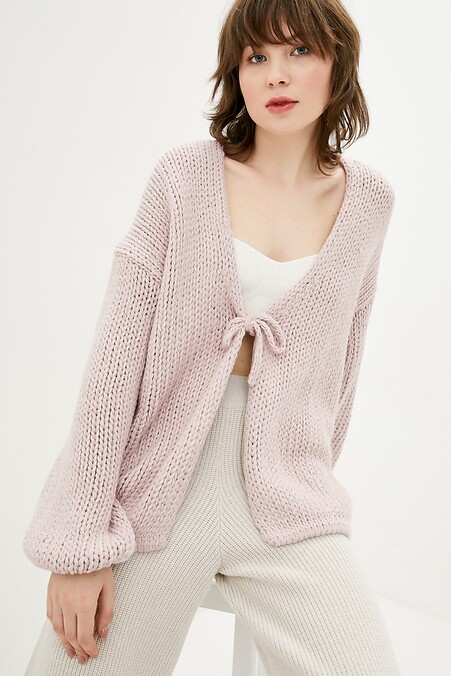 Weibliche Strickjacke. Jacken und Pullover. Farbe: rosa. #4037968