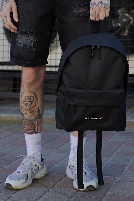 Men's Casual School Backpack Without Compact With Print McLaren Black - #8049970