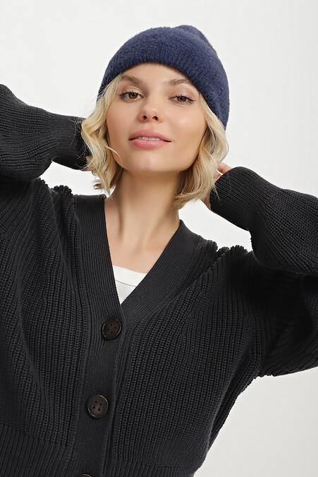 Жіноча трикотажна в'язана шапка, світло-сірий - #4038975