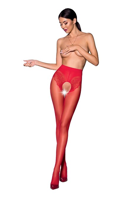 Erotic tights. Erotic lingerie. Color: red. #4026976