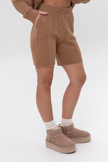 weiße Strickshorts für Damen - #4038976