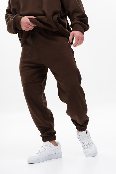 Мужские теплые флисовые спортивные штаны джоггеры  Port Brown - #8055978