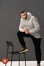 Men's warm oversized hoodie with MASKULT sand color print Teamv 8034000 photo №6