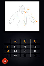 Men's warm oversized hoodie with MASKULT sand color print Teamv 8034000 photo №7