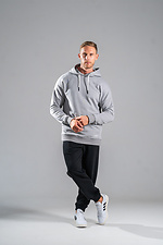 Univers Petlia 23 grauer Frühlings-Kapuzenpullover für Herren Teamv 8034001 Foto №3