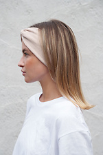 Жіноча Пов´язка На Голову В Рубчик Horizon Light Beige Without 8056001 Foto №2
