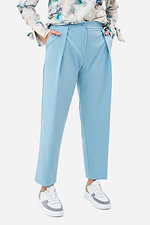 Spodnie PANNA-B w kolorze niebieskim, zwężane u dołu Garne 3042002 zdjęcie №1