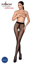 Black sheer open access tights Passion 4027002 photo №1