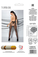 Black sheer open access tights Passion 4027002 photo №3