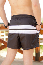 Striped swim shorts in raincoat fabric VDLK 8031002 photo №3