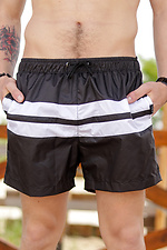 Striped swim shorts in raincoat fabric VDLK 8031002 photo №4