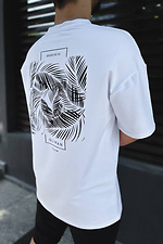 Lang geschnittenes Oversize-T-Shirt aus Baumwolle mit Rückendruck GRUF 8050002 Foto №1