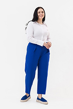 Spodnie PANNA-U w kolorze niebieskim, zwężane u dołu Garne 3042003 zdjęcie №7