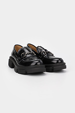 Black patent leather loafers Garne 3200004 photo №2