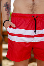 Striped swim shorts in raincoat fabric VDLK 8031004 photo №5