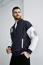 Men's bomber jacket with buttons Oversize Petlia 23 ash with milk Teamv 8034004 photo №6