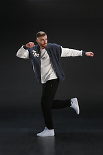Men's bomber jacket with buttons Oversize Petlia 23 ash with milk Teamv 8034004 photo №7