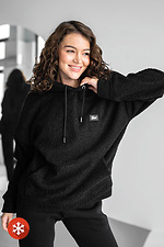Women's warm black oversized Lama hoodie Teamv 8034005 photo №4